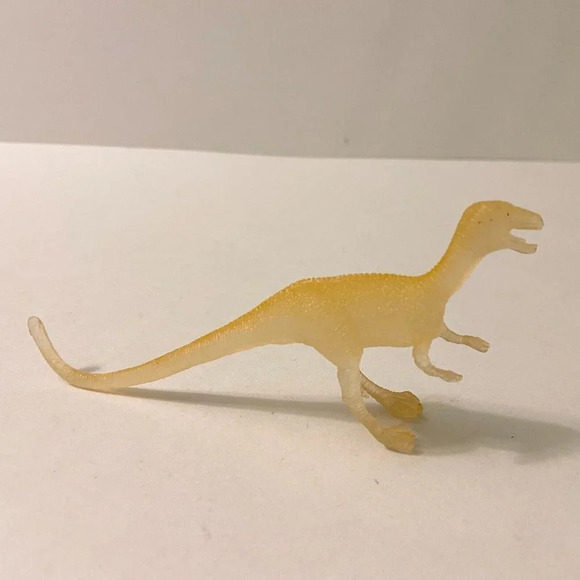 Vintage Glow in the  Dark Dinosaur Figures Stegosaurus Saurornitholestes Toys - Picture 9 of 12